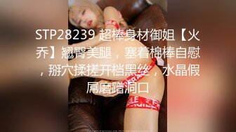 STP28239 超棒身材御姐【火乔】翘臀美腿，塞着棉棒自慰，掰穴揉搓开档黑丝，水晶假屌磨蹭洞口