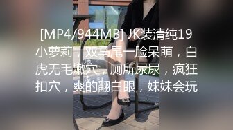 [MP4/944MB] JK装清纯19小萝莉，双马尾一脸呆萌，白虎无毛嫩穴，厕所尿尿，疯狂扣穴，爽的翻白眼，妹妹会玩