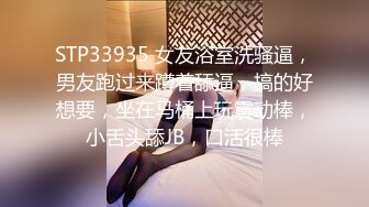 STP33935 女友浴室洗骚逼，男友跑过来蹲着舔逼，搞的好想要，坐在马桶上玩震动棒，小舌头舔JB，口活很棒