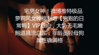 ❤️宅男女神！微博推特极品萝莉风女神福利姬【狍狍的日常鸭】VIP私拍，大奶无毛嫩鲍道具流白浆，年龄虽轻母狗属性确满格