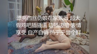 漂亮白丝伪娘在家紫薇 超大假鸡吧插骚逼 边插边撸 表情享受 自产自销 热乎乎尝个鲜