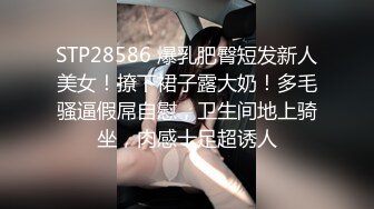 STP28586 爆乳肥臀短发新人美女！撩下裙子露大奶！多毛骚逼假屌自慰，卫生间地上骑坐，肉感十足超诱人